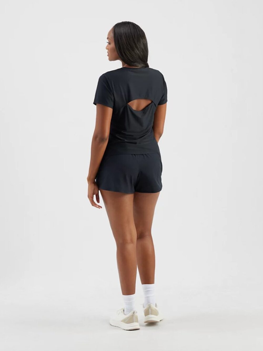 Freely Women's Relay Short Sleeve Black T-Shirt XL Active Gym Training